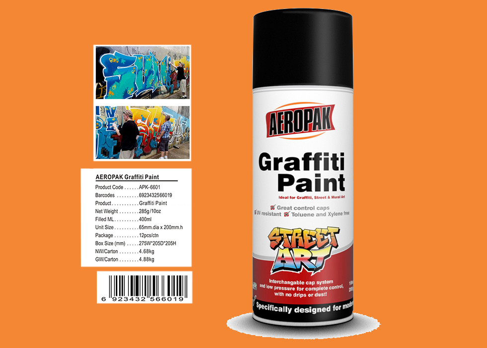 Cheap MSDS Graffiti Spray Paint , Outdoor Spray Paint With  Orange Yellow Color wholesale