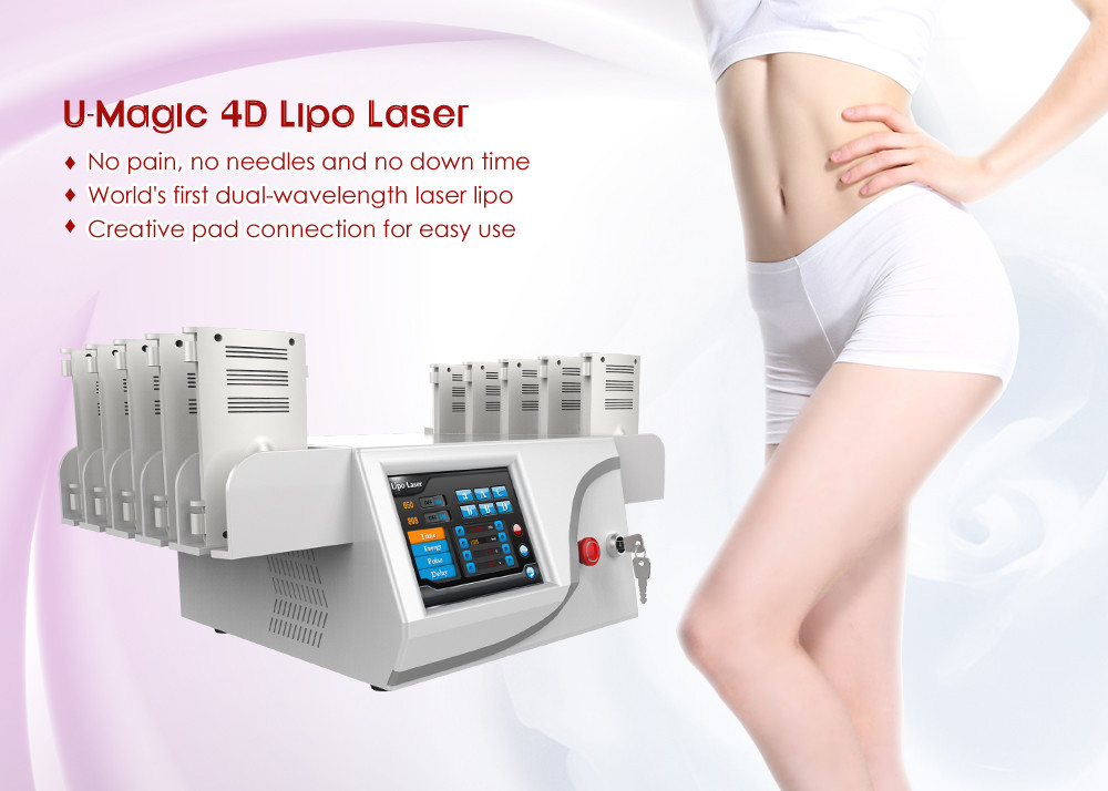 Cheap Body Slimming Aesthetic Laser Machine 8 Big Lipolaser Pads+ 4 Small Lipolaser Pads wholesale