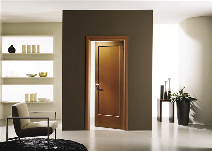 Buy cheap House Model Open Inside Swing Solid Wood Doors Customized Color With Knobs / from wholesalers