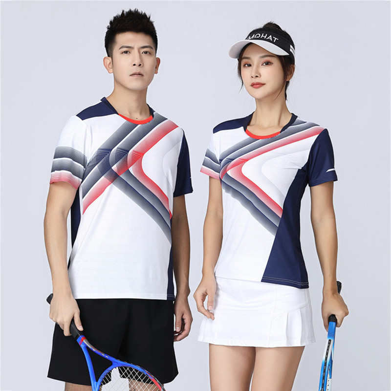 Cheap 2021 tennis suit men's and women's table tennis suit summer running breathable fast drying match suit customized wholesale