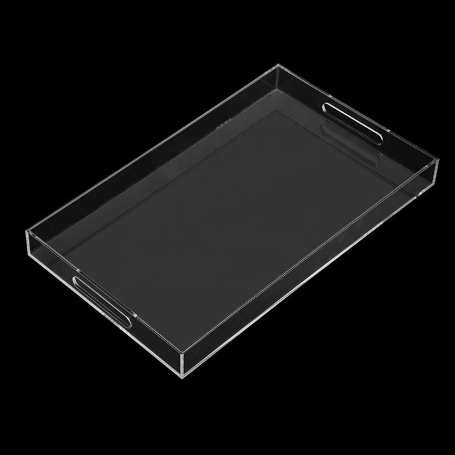 Cheap Plexiglass Clear Custom Acrylic Fabrication Acrylic Perspex Tray With Handles wholesale