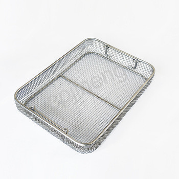 China Silver Wire Mesh Basket Stainless Steel 304 316 For Cleaning / Sterilization on sale