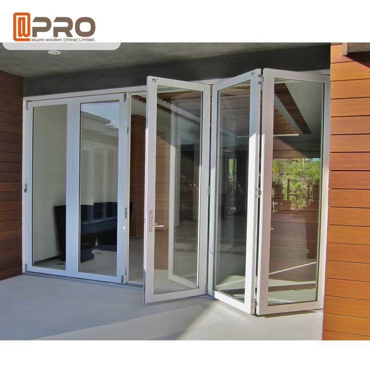China Rating Energy Saving Triple Double Glazed Folding Doors Water - Proof for sale