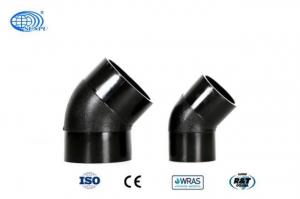 China OEM Black Yellow HDPE Pipe Fittings Butt Fusion 2 Inch 4 Inch 90 Degree Elbow on sale