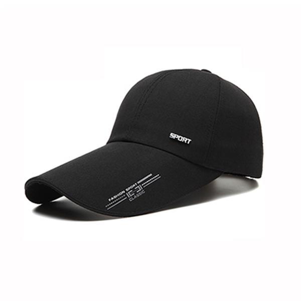 Long brim Sports fitted hats 100% polyester outdoor running hat