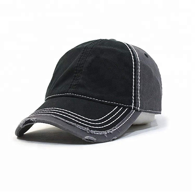 Cheap Distressed Style Mens Vintage Baseball Caps , Custom Short Bill Baseball Cap wholesale