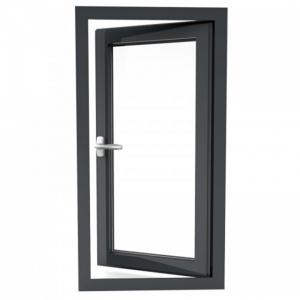 Cheap Double Glazed Black Aluminium Casement Windows ISO9001 wholesale