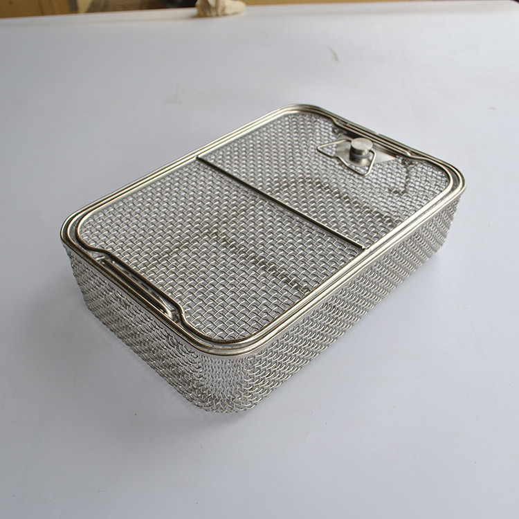 China Stainless Steel Silver Wire Mesh Tray Sterilizing Corrosion Resistant on sale
