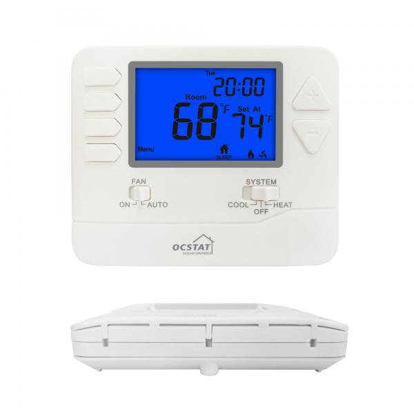 Quality 24V Wired Programmable Fireproof ABS HVAC Thermostat for sale