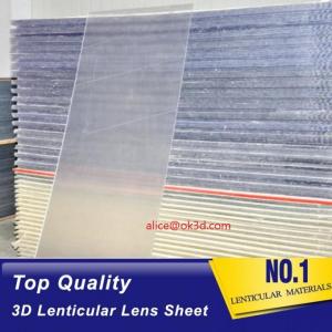 Cheap OK3D sell 70LPI PET 0.9MM 60X80CM Lenticular Plastic lens for 3d lenticular printing by injekt print and UV offset print wholesale