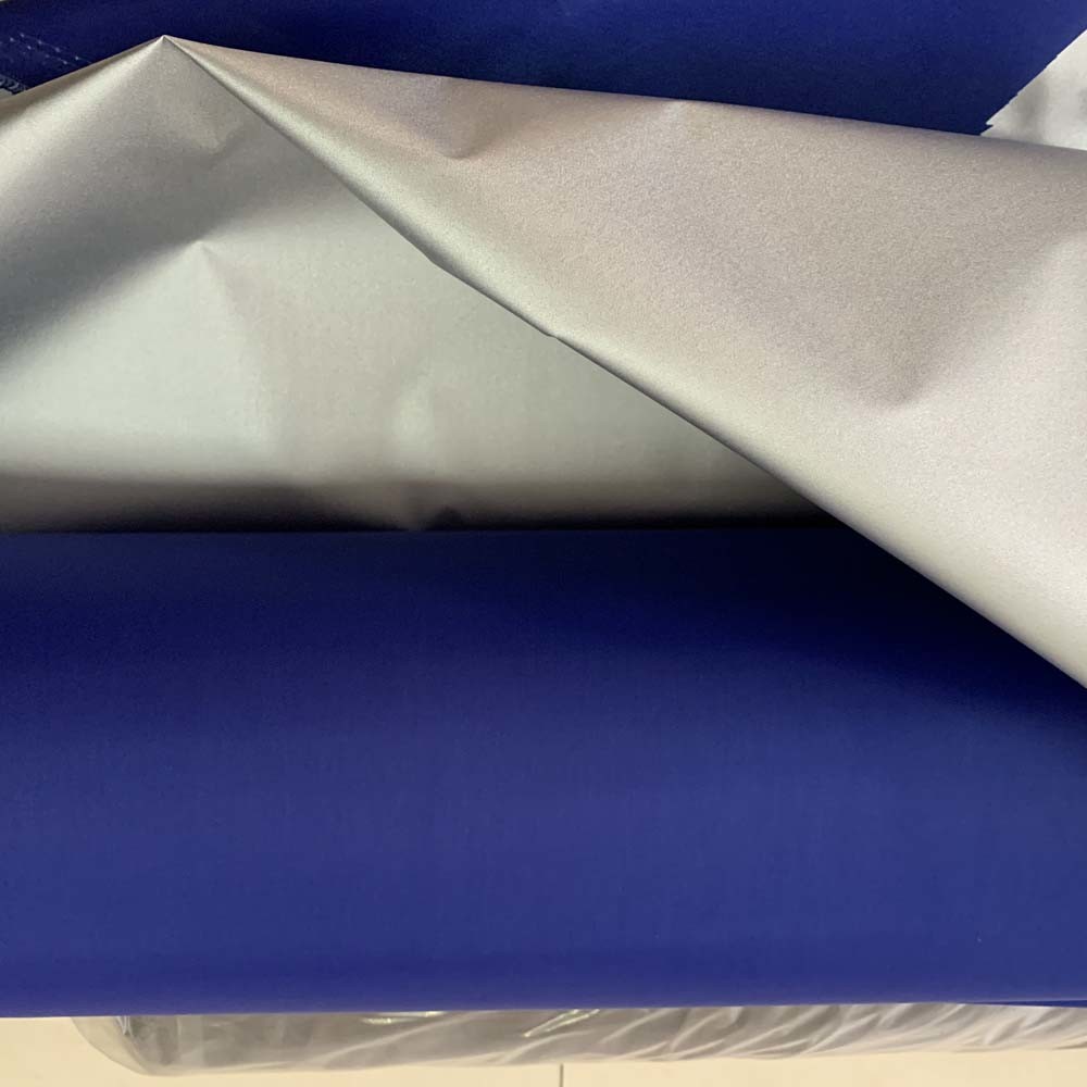 Cheap 60'' Packaging Raw Material , 280G Silver Coating Nylon Polyester Fabric wholesale
