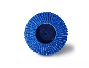 Cheap 4.5" 200 Grit  Mini Flap Disc For Sanding Wood Zirconia Oxide Type R Blue Color wholesale