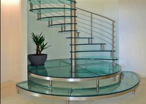 Cheap Carbon Steel Glass Custom Spiral Staircase Customized Size DIY Installation wholesale