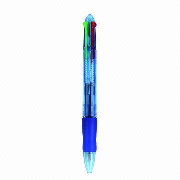 Cheap 4 in 1 Multi-color Ballpoint Pen, Measures 14.1cm wholesale