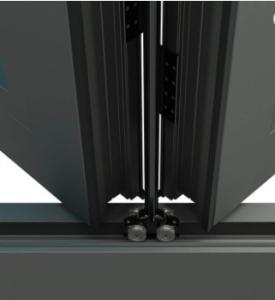 Cheap OEM Extruded Aluminum Folding Patio Doors Fiberglass Anodizing wholesale