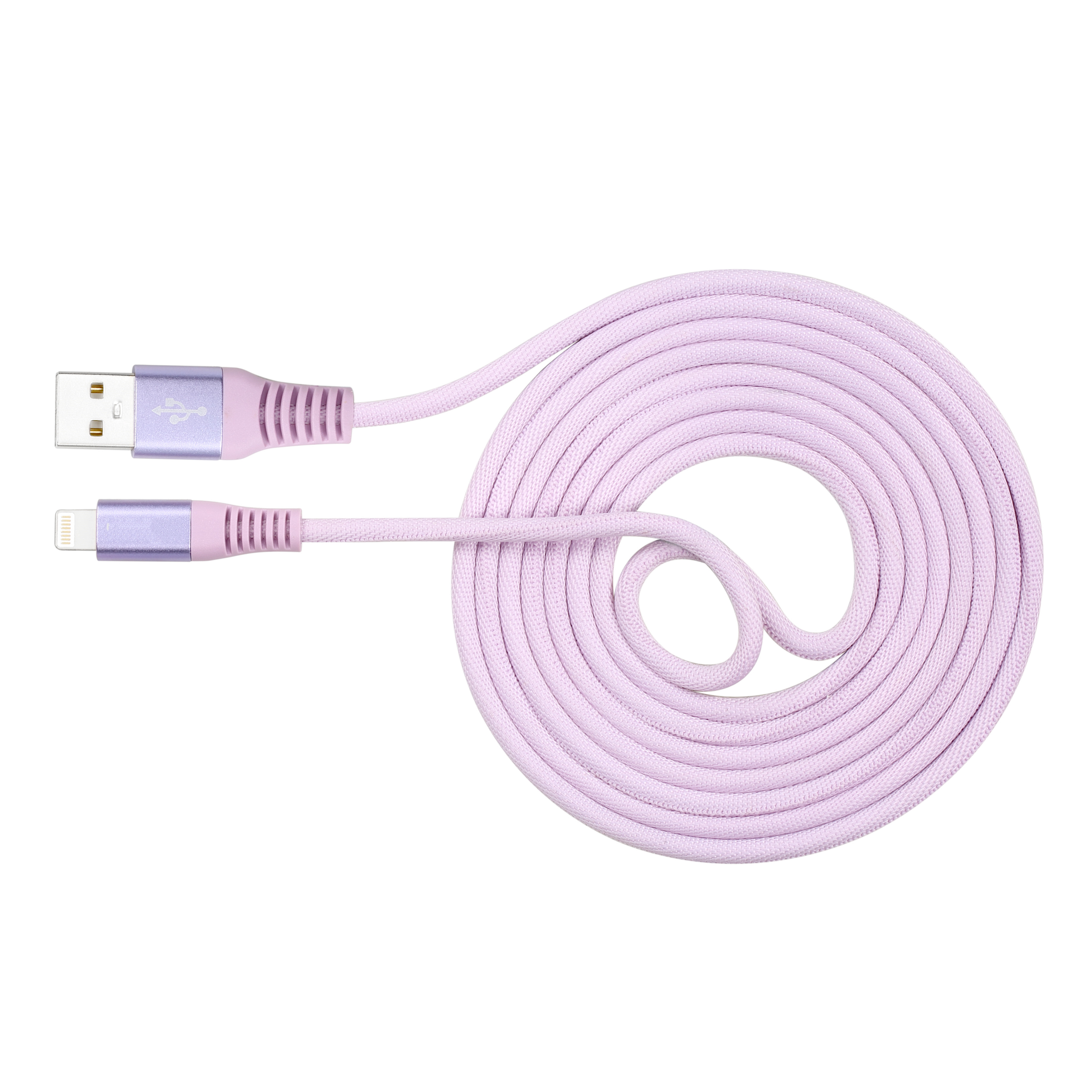 Cotton Braided TC 6 FT Iphone Charging Cable 10FT Purple for sale
