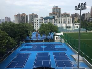 Cheap Multifunction Shock Absorption Silicon PU Sports Flooring Harmless wholesale