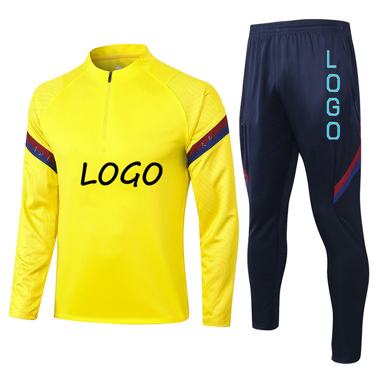 Cheap High quality Suit Sweatsuit Sets Tracksuit Mens Sport Jogging Set Plain Professional Soccer  Tracksuit Mens wholesale