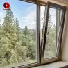 Windproof Aluminium Horizontal Tempered Glass Casement Window Tilt And Turn for sale