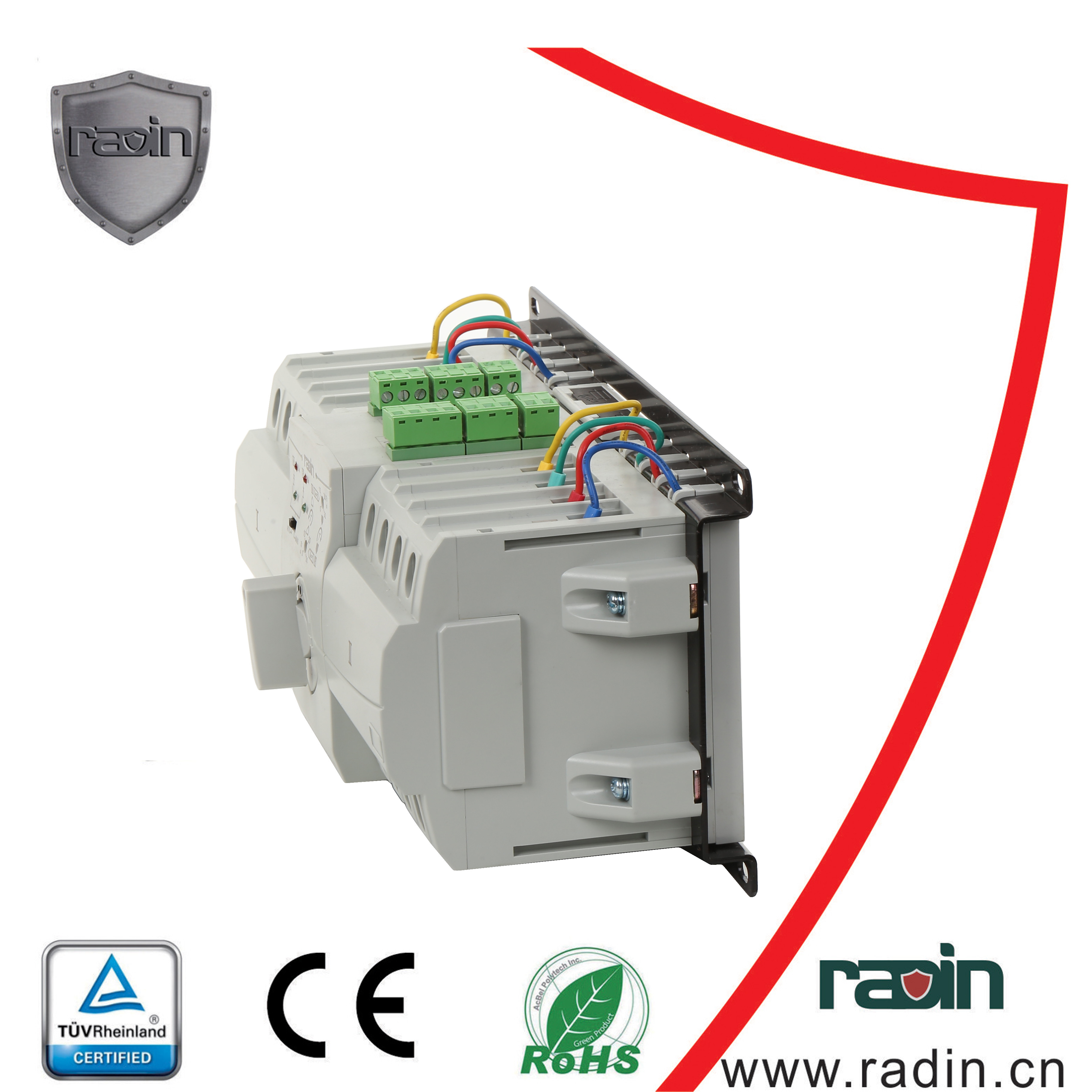 50/60 Hz Generator Transfer Switch , Low Power Consumption ATS Auto Transfer Switch