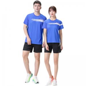 Cheap New badminton suit men and women's summer tennis sets short sleeve skirt sports training competition team uniform customization wholesale