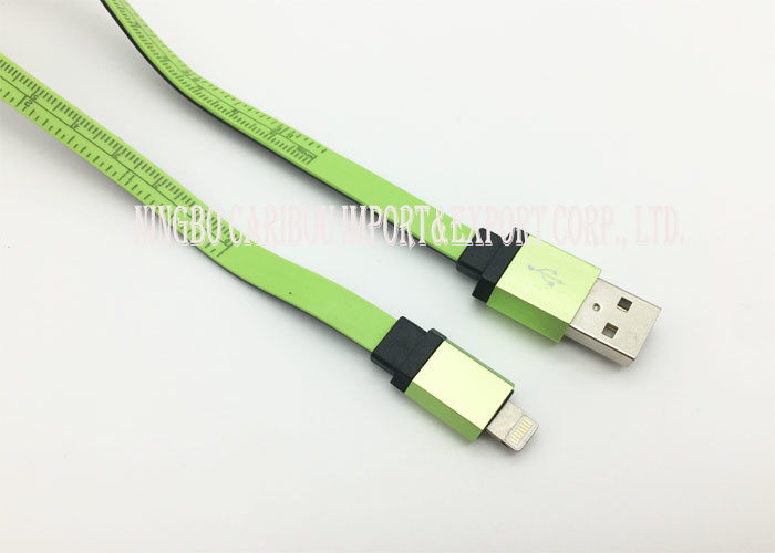 Universal Green Iphone Lightning Cable / High Speed Usb Cable Low Noise for sale