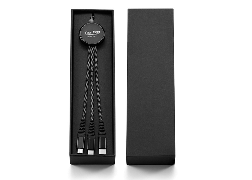 China Nylon Braided USB 115cm 3 In 1 Fast Charging Cable OEM Black Color for sale