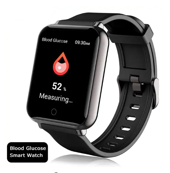China Digital Non Invasive Blood Sugar Glucose Meter Monitor Wrist Smartwatch on sale
