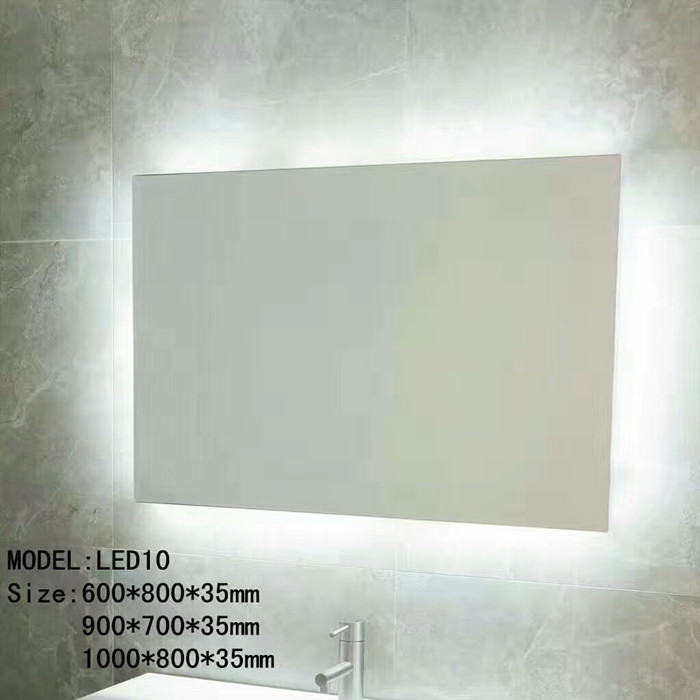 Touch Switch Hotel Bathroom Mirror With Radio / Bluetooth Led Wall Mirror