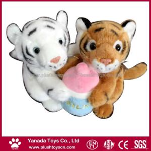 China 18cm hight quality a pair of tigers realistic stuffed tiger toys on sale