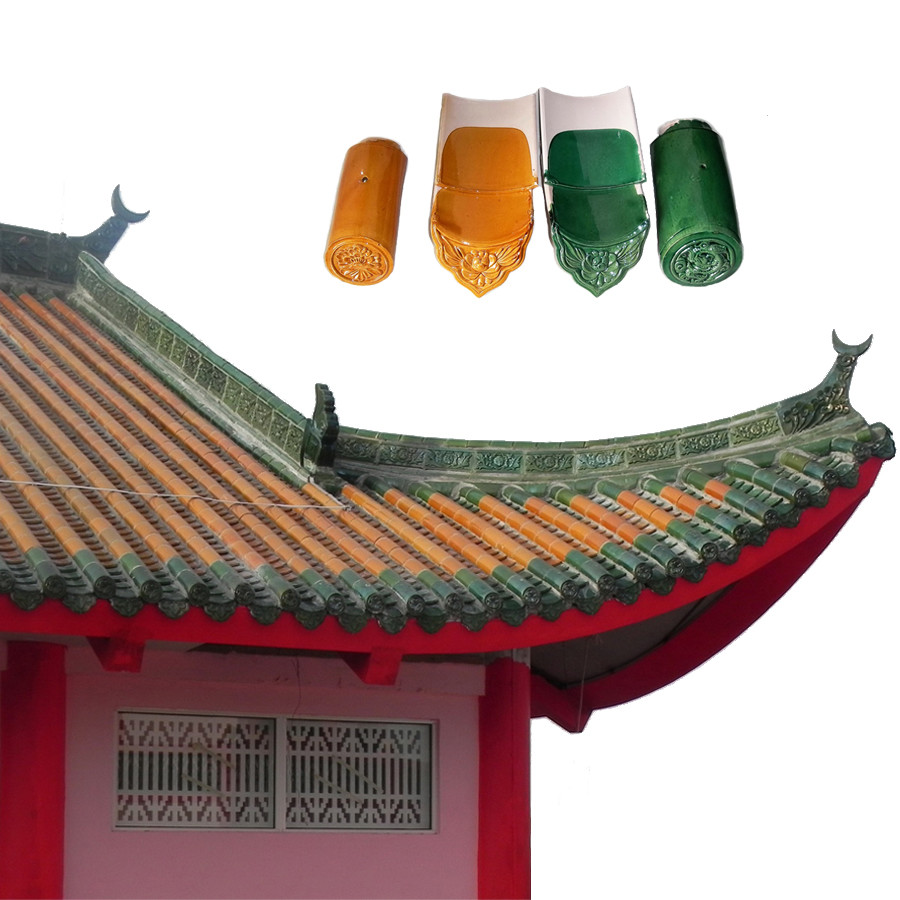 China Clay burn roof tiles for Chinese temple restoration in Malaysia on sale