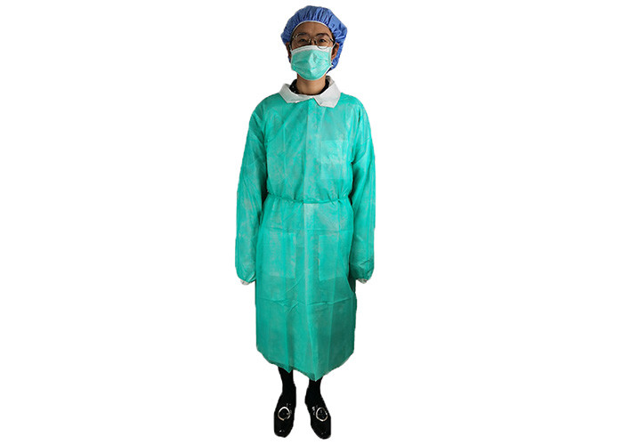 Cheap Green Disposable Surgical 16g 25g Non Woven Isolation Gown wholesale
