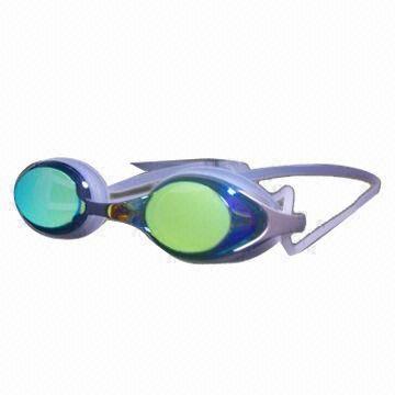 Cheap Racing Swimming Goggles, Mirror Coating Ensures UV Protection, Customized Logos/Designs are Accepted wholesale