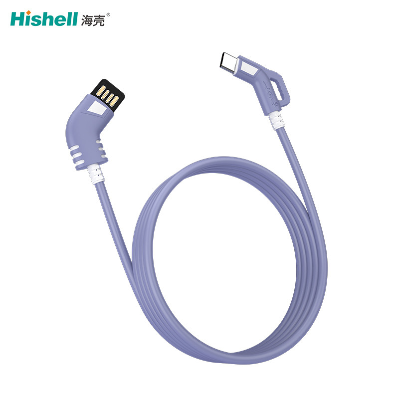 Portable Elbow Micro USB Cable Multifunctional Anti Abrasion for sale