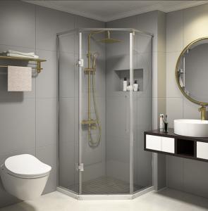 Cheap 900x900mm Dimond Shape Corner Shower Stall Normal Temperature Storage wholesale