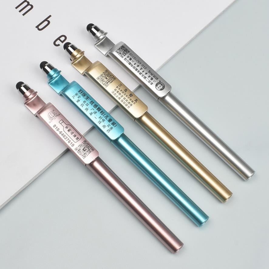 Cheap 0.7mm Writing width Touch Metal Ball Pen With Stylus Gold Pink Silver wholesale