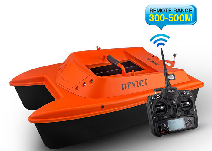 Cheap Orange Sea fishing bait boat DEVC-302 remote frequency 2.4G RoHS Certification wholesale