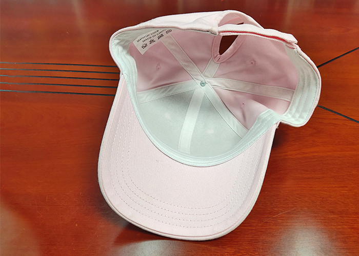 Cheap Hot Sale Pink 6 Panel Custom Your Own Logo Ponytail Baseball Sport Caps Hats For Women wholesale