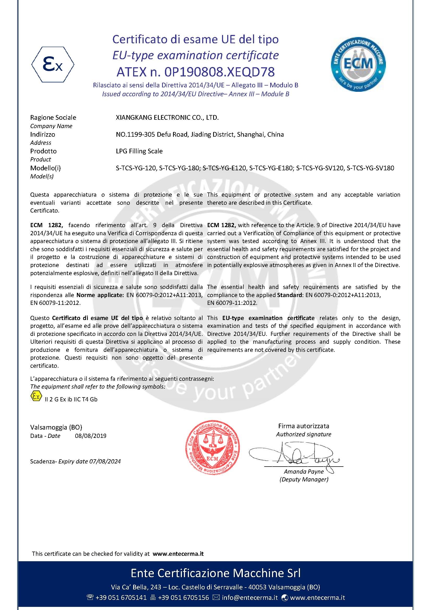 Xiangkang Electronic Co., Ltd. Certifications