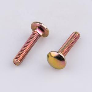 Cheap Yellow Round Head Square Neck Bolt For Industrial Fastening Connection wholesale