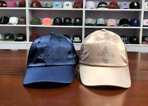 Cheap high quality customized material silk pink 6panel curve bill embroidery logo baseball caps hats wholesale