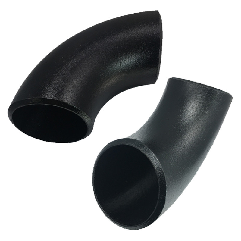 China Butt Welded Carbon Steel Pipe Fittings Weldable SCH40 Wall Thickness Pipe Fittings 90 Degree Elbow on sale
