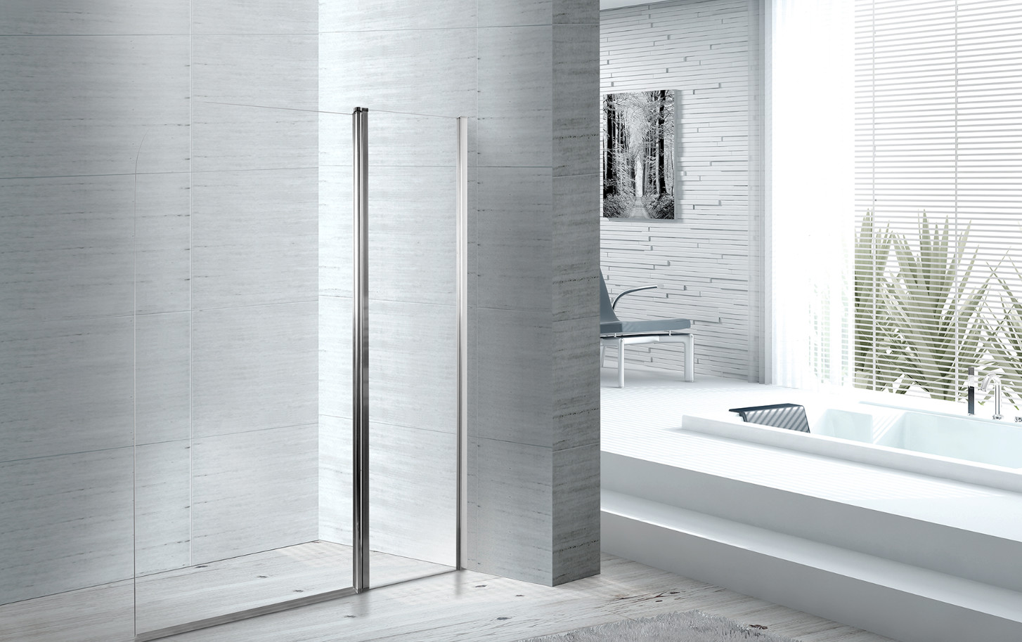Cheap Professional Glass Shower Enclosures , bathtub screen with Pivot Door wholesale
