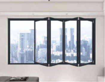 Cheap Tempered Glass Aluminum Folding Windows , Horizontal Bifold Windows wholesale