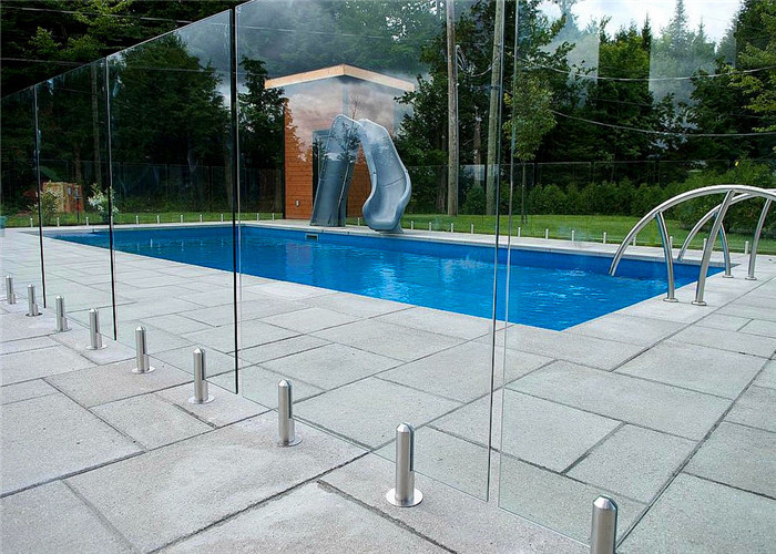 Cheap Mirror / Satin Finish Swimming Pool Glass Fence Stainless Steel Spigot Railing wholesale