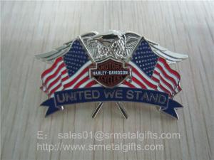 China Enamel national flag lapel pin, American flag and eagle emblem lapel pin butterfly clutch, on sale