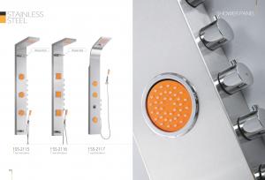 Cheap Professional Stainless Steel Shower Panel With Adjustable Orange Massage Jets wholesale