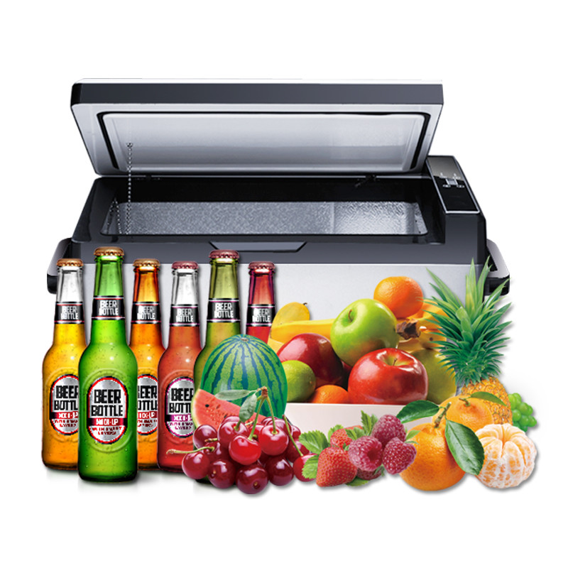 Cheap Durable Mini Car Refrigerator With Tempered Glass And Steel Housing wholesale