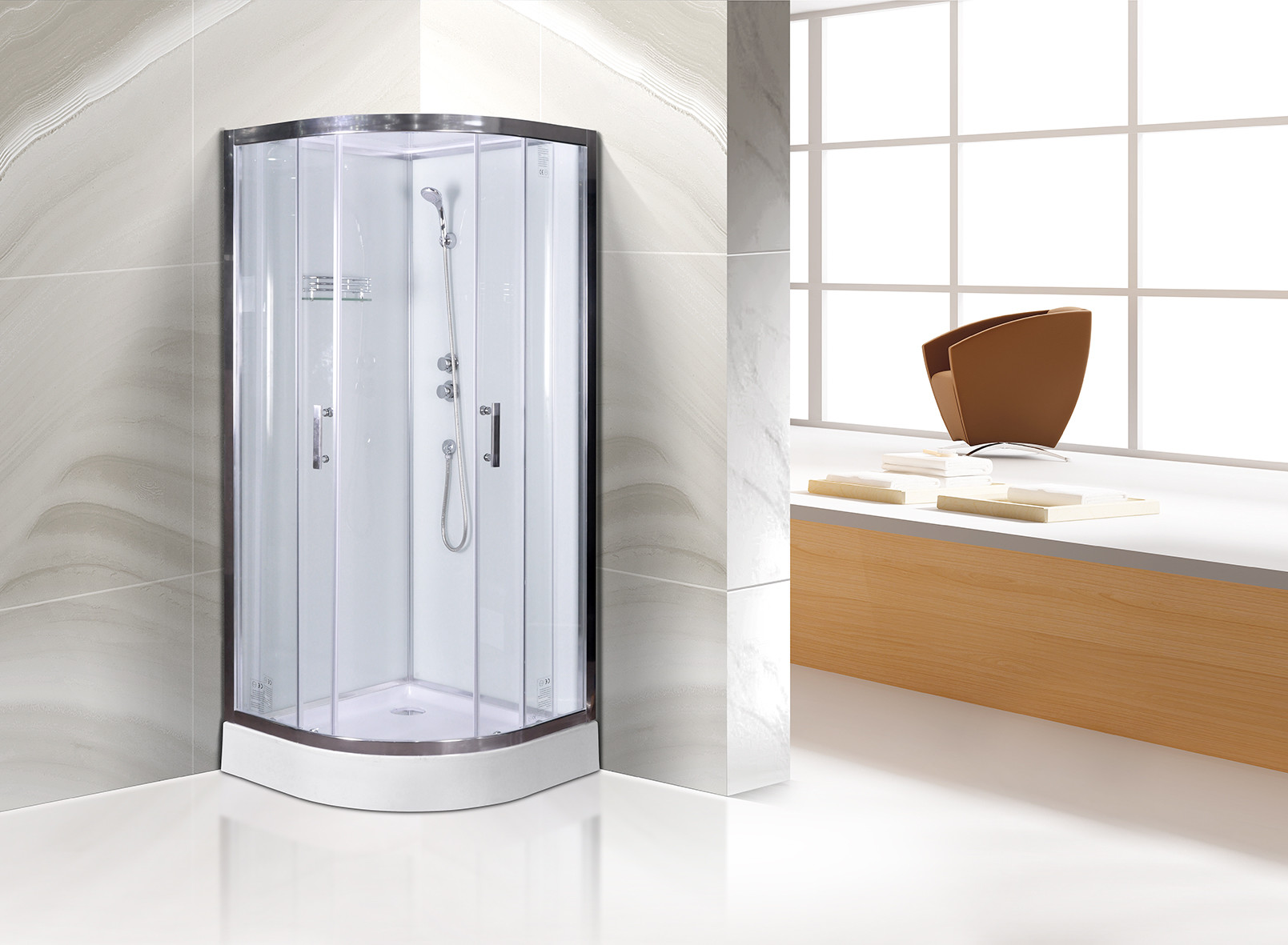 Cheap KPN4344 Convenient Comfort Corner Shower Cubicles 900 x 900 x 2100 mm wholesale