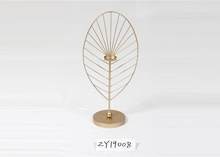 China Metal Decorative Gold Leaf Sconce Candle Holder on sale